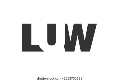 LUW logo design. Initial letter L U W bold font style for tech startups, consulting, corporate branding. Creative company name, headlines typography identity, trendy logotype. Vector illustration.