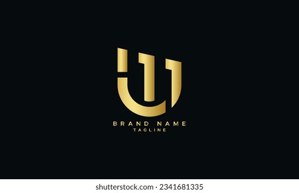 LUW, WUL, LW, WL, Abstract initial monogram letter alphabet logo design