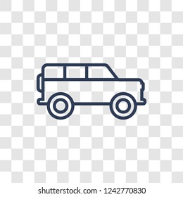 lux Car icon. Trendy linear lux Car logo concept on transparent background from Luxury collection