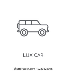 lux Car linear icon. Modern outline lux Car logo concept on white background from Luxury collection. Suitable for use on web apps, mobile apps and print media.