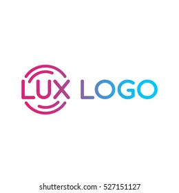 Lux company logo vector template.
Vector logo design with the Lux initial letters on a white background.