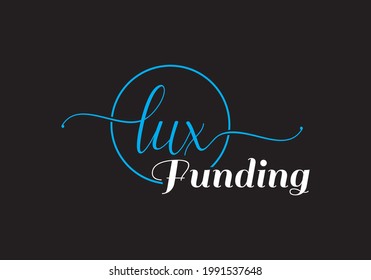 Lux Funding logo. This logo icon incorporate with abstract shape in the creative way.