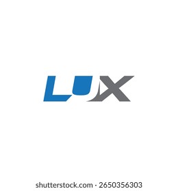 LUX logo design. Initial letter L U X, Letter LUX Logo Design Vector Template 