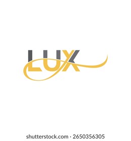 Diseño del logotipo de LUX. Letra inicial L U X, Letra LUX Logo Design Vector Plantilla 