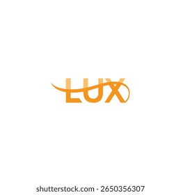 Diseño del logotipo de LUX. Letra inicial L U X, Letra LUX Logo Design Vector Plantilla 