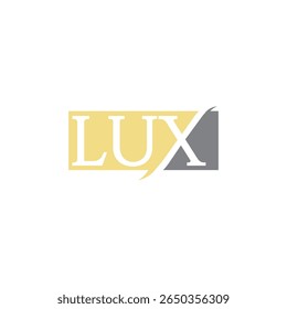 LUX logo design. Initial letter L U X, Letter LUX Logo Design Vector Template 