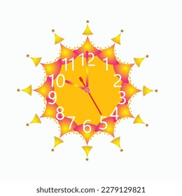 luxary colourfull modern wall clock