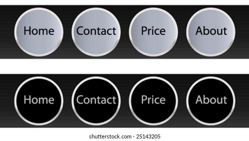 Luxary metalic web navigation templates.