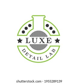 Luxe Detail Lab Modern Vector Lab Logo Design Template