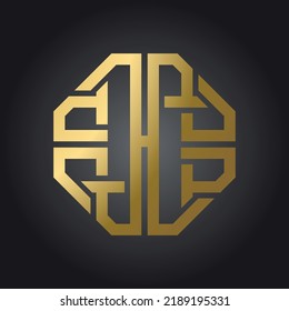 Logo-Design für Luxus-H-Buchstaben mit Firmenkonzept