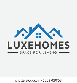 Luxe Homes Logo Design Vector Template 