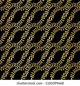 Luxe Leaves Intertwined Seamless Pattern, Hand Drawn Nature Illustration for  Spring Fashion Prints, Stylish Packaging, Textiles, Modern Home Decor  Stationery, Repeatable Vector Surface Design