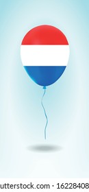 Luxembourg balloon with flag.Ballon in the Country National Colors. Country Flag Rubber Balloon. Vector Illustration.