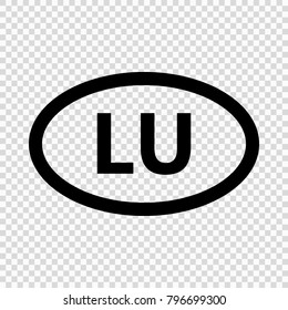 Luxembourg code symbol. short country name. Domain name