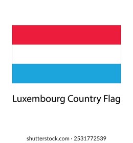 Luxembourg Country Flag hand drawing illustration vector based drawing