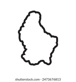 Luxembourg Country Map Icon Ideal for Geographic and Travel Themes