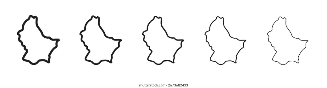 Luxembourg country map icon vector illustration isolated
