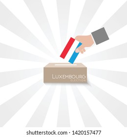Luxembourg Elections Vote Box Vector 