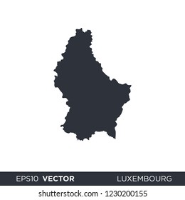 luxembourg - europe state map vector logo template
