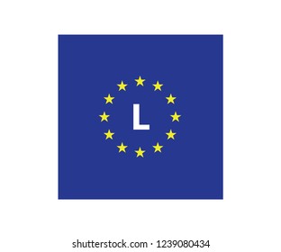 Luxembourg European Union symbol sticker