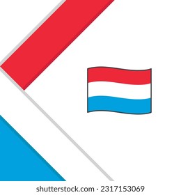 Luxemburgische Vorlage für abstrakte Hintergrunddesigns. Luxembourg Independence Day Banner Social Media Post. Luxemburger Illustration