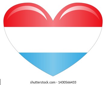 Luxembourg flag. Accurate dimensions, element proportions and colors.