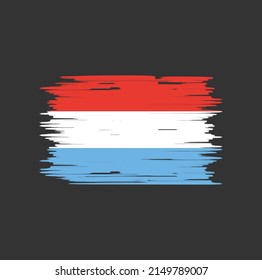 Luxembourg Flag Brush. National Flag