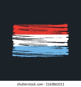 Luxembourg Flag Brush. National Flag