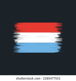 Luxembourg Flag Brush. National Flag