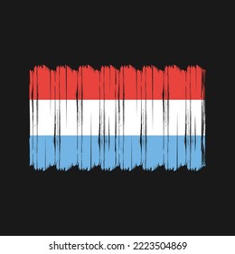 Luxembourg Flag Brush. National Flag