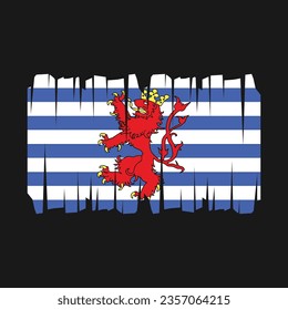 Luxembourg flag with brush stroke vector Illustration
