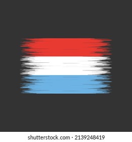 Luxembourg Flag Brush Strokes. National Flag
