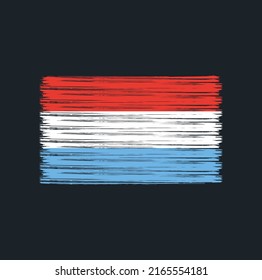 Luxembourg Flag Brush Strokes. National Flag