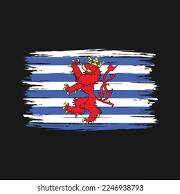 Luxembourg Flag Brush Vector Illustration