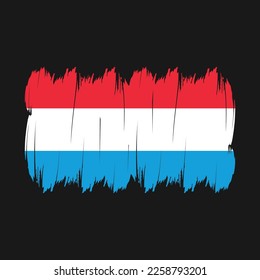 Luxembourg Flag Brush Vector Illustration