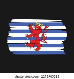 Luxembourg Flag Brush Vector Illustration