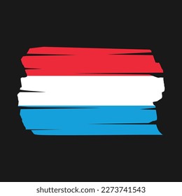 Luxemburgische Flagge - Vektorgrafik