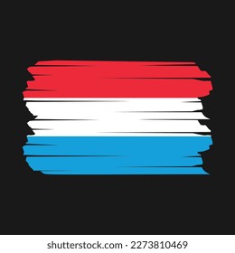 Ilustración del vector del pincel de bandera de Luxemburgo