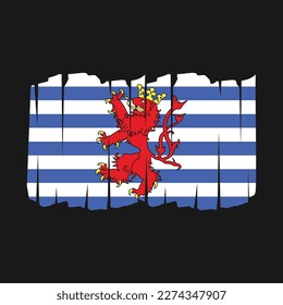 Ilustración del vector del pincel de bandera de Luxemburgo