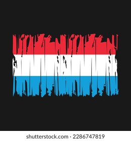 Luxembourg Flag Brush Vector Illustration