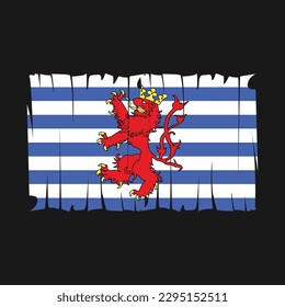 Ilustración del vector del pincel de bandera de Luxemburgo