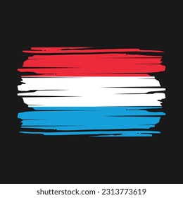 Luxemburgische Flagge - Vektorgrafik