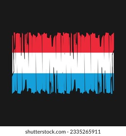 Luxembourg Flag Brush Vector Illustration