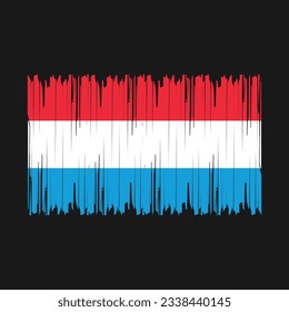 Luxembourg Flag Brush Vector Illustration