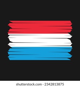 Ilustración del vector del pincel de bandera de Luxemburgo