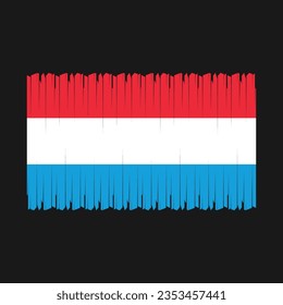 Luxemburgische Flagge - Vektorgrafik