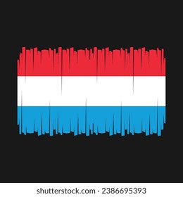 Luxembourg Flag Brush Vector Illustration