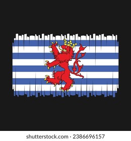 Luxembourg Flag Brush Vector Illustration