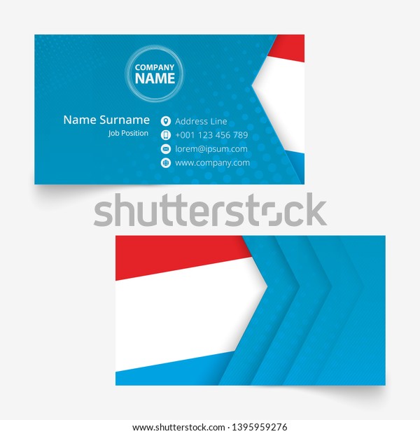 Luxembourg Flag Business Card Standard Size Stock Vector Royalty Free 1395959276