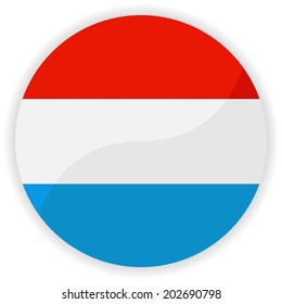Luxembourg flag button 